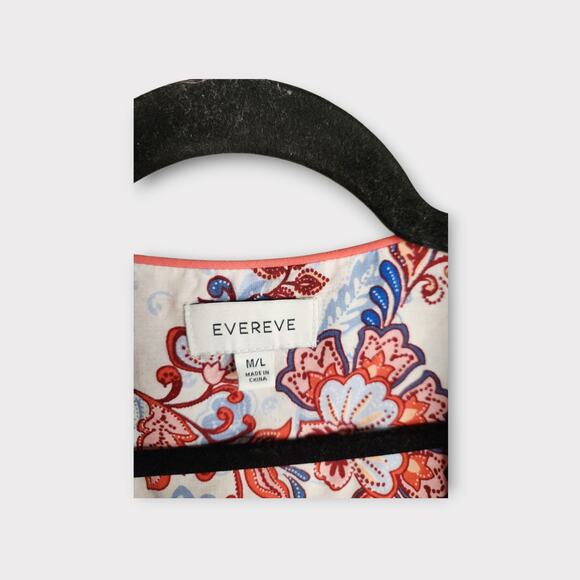 Evereve Womens Penny Floral Print Linen Blend Kimono M/L Lightweight Layer - Picture 4 of 9